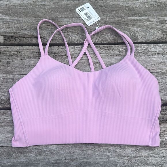 Lululemon Like a Cloud Ribbed Longline Bra, B/C Cup - Vitapink - Size 8 - Picture 2 of 13